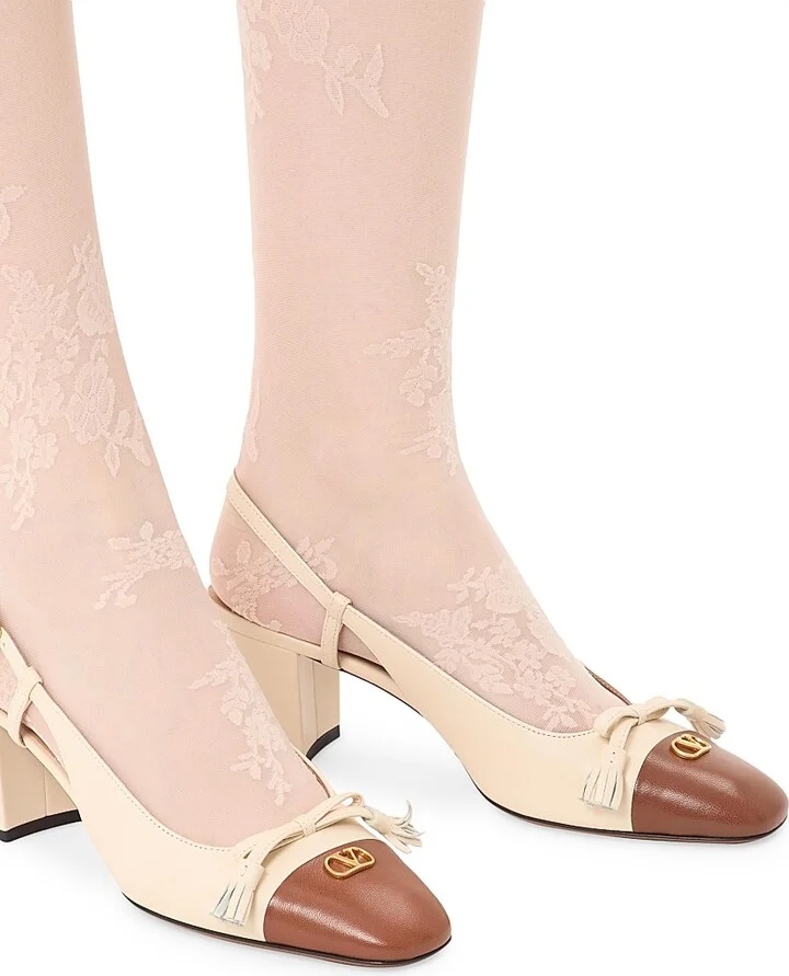 Women's Valet Du Roi 60MM Kidskin Slingback Pumps - Butter Tobacco - Size 7 - Image 7