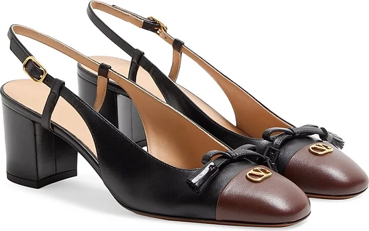 Women's Valet Du Roi 60MM Kidskin Slingback Pumps - Butter Tobacco - Size 7 - Image 8