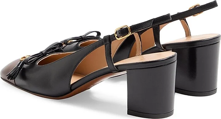Women's Valet Du Roi 60MM Kidskin Slingback Pumps - Butter Tobacco - Size 7 - Image 9