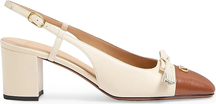 Women's Valet Du Roi 60MM Kidskin Slingback Pumps - Butter Tobacco - Size 7