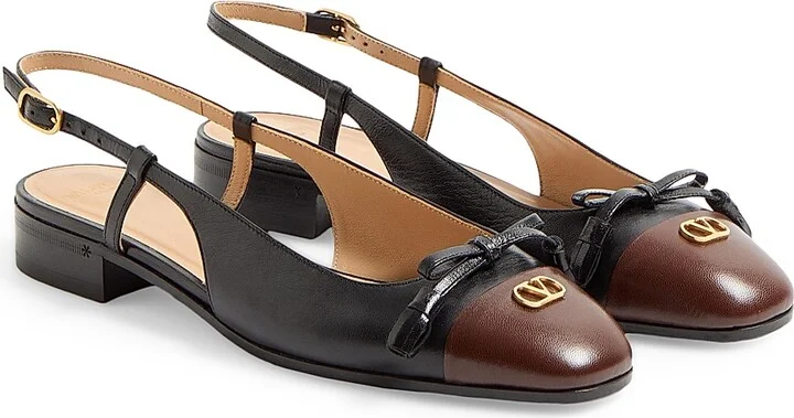 Women's Valet Du Roi Kid Slingback Ballerinas 25MM - Black Coffee - Size 7 - Image 2