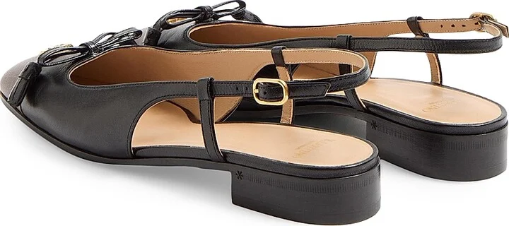 Women's Valet Du Roi Kid Slingback Ballerinas 25MM - Black Coffee - Size 7 - Image 3