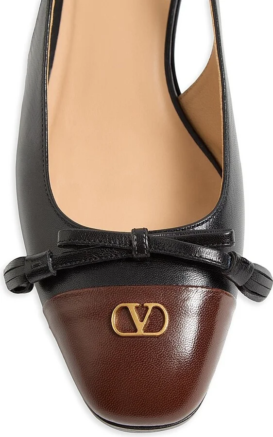 Women's Valet Du Roi Kid Slingback Ballerinas 25MM - Black Coffee - Size 7 - Image 5