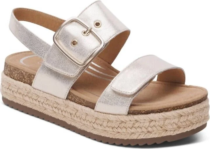 Women's Vania Arch Support Platform Sandal In Champagne