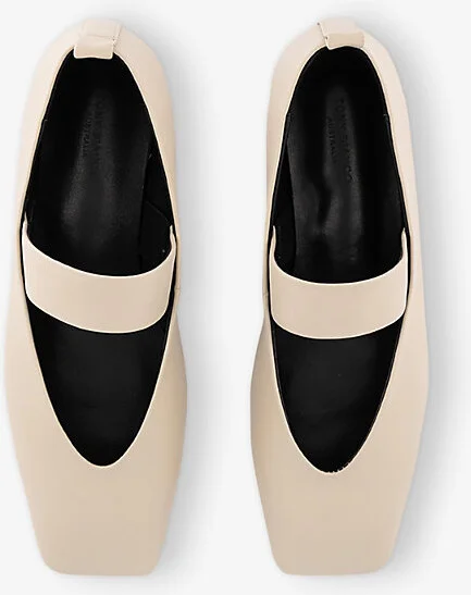 Womens Vanilla Nappa Hawaii Strap Leather Ballet Flats Eur 38/5 Uk Women - Image 2