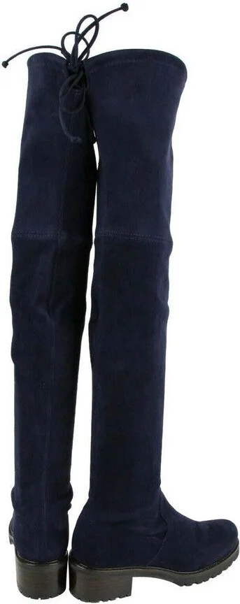 Women's Vanland Dark Blue Suede Knee High Boots - Image 5