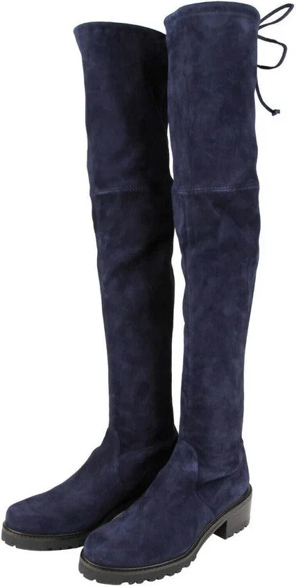 Women's Vanland Nice Blue Suede Over the Knee Boot - Image 2