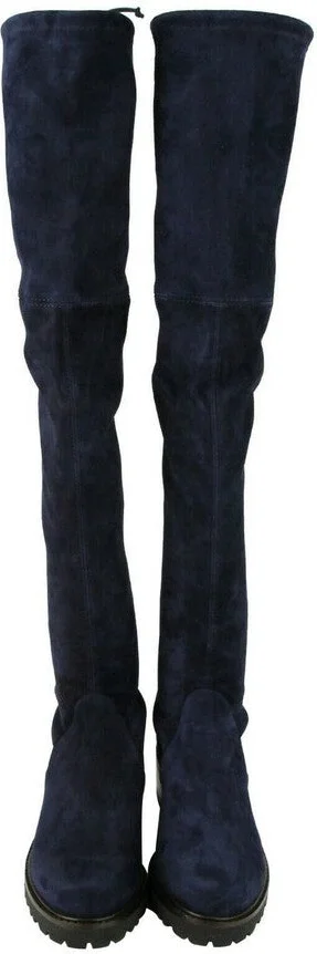 Women's Vanland Nice Blue Suede Over the Knee Boot - Image 3