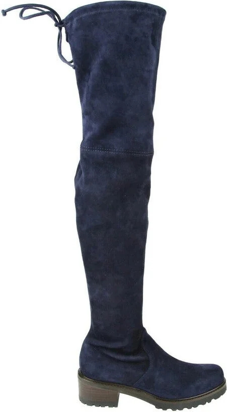 Women's Vanland Nice Blue Suede Over the Knee Boot - Image 6