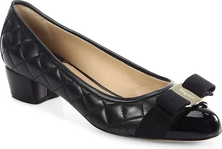 Women's Vara 30MM Quilted Leather Pumps - Black - Size 7 - Image 2