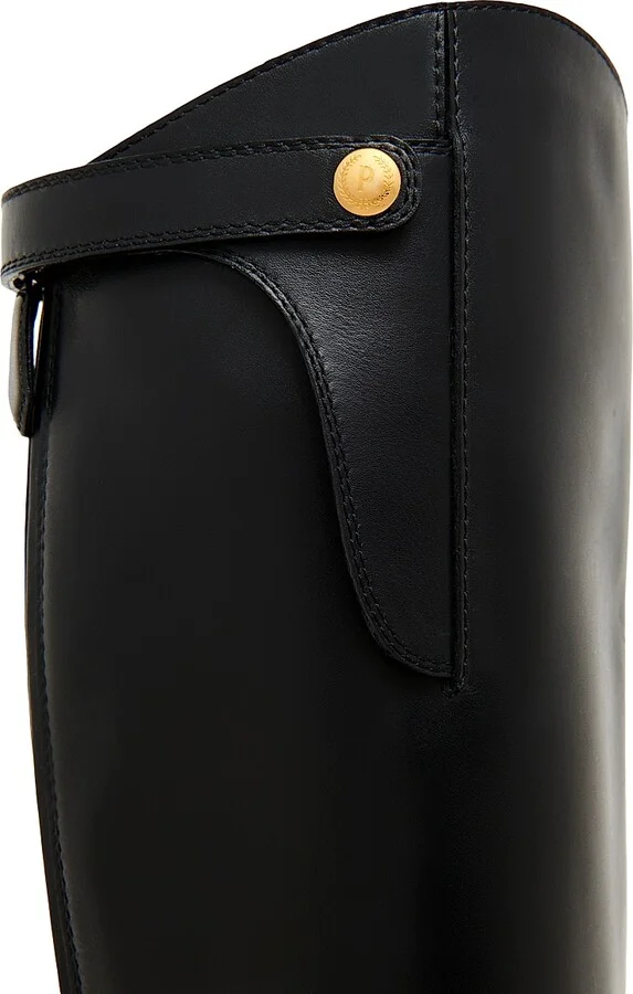 Women's Varenne Leather Knee-High Boots - Black - Size 5 - Image 5