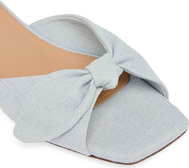 Women's Vargas Linen Flat Sandals - Icy Blue - Size 8.5 - Image 4