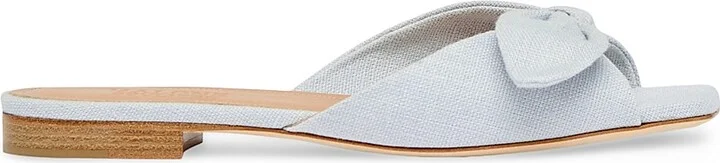 Women's Vargas Linen Flat Sandals - Icy Blue - Size 8.5