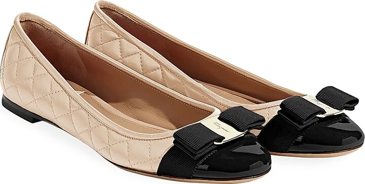 Women's Varina Leather Ballet Flats - New Bisque Nero - Size 7 - Image 2