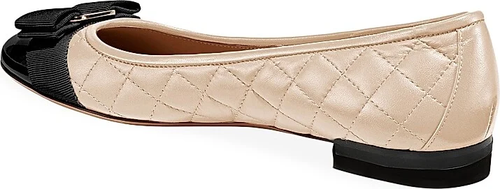 Women's Varina Leather Ballet Flats - New Bisque Nero - Size 7 - Image 3