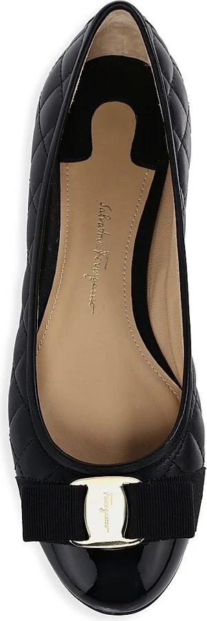 Women's Varina Quilted Leather Ballet Flats - Nero - Size 5.5 - Image 5
