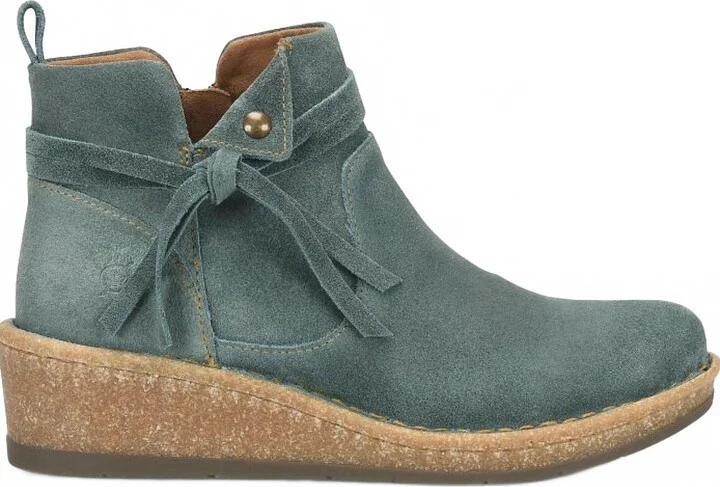 Women's Vaughn Distressed Suede Leather Bootie In Teal