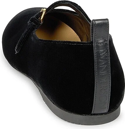 Women's Velvet Ballerina Flats - Black - Size 9.5 - Image 3