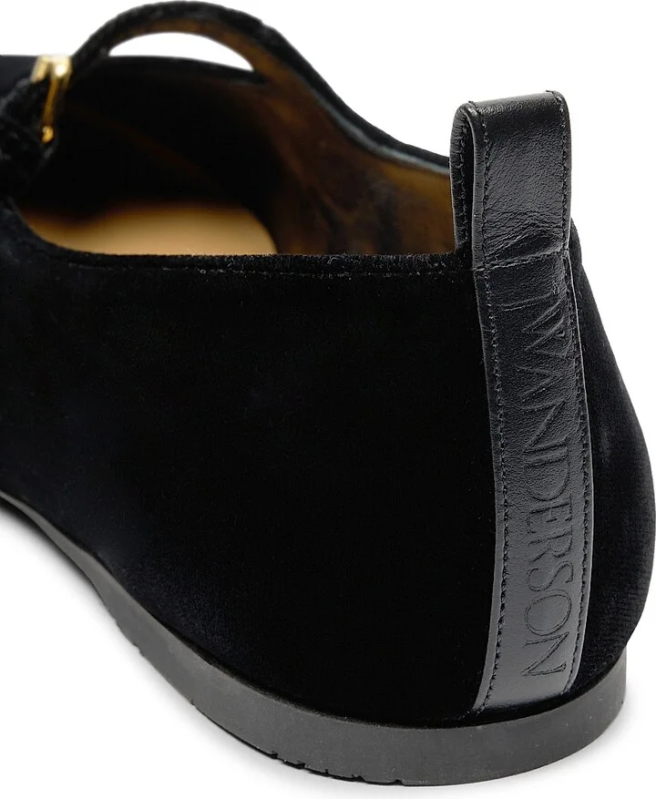 Women's Velvet Ballerina Flats - Black - Size 9.5 - Image 6