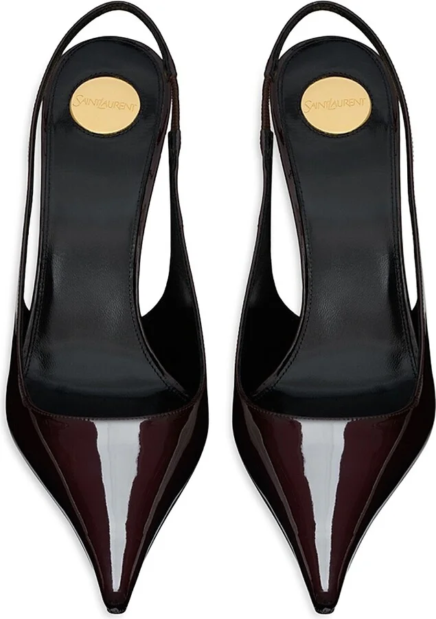 Women's Vendome Slingback Pumps in Patent Leather - Marron Glace - Size 7 - Image 3