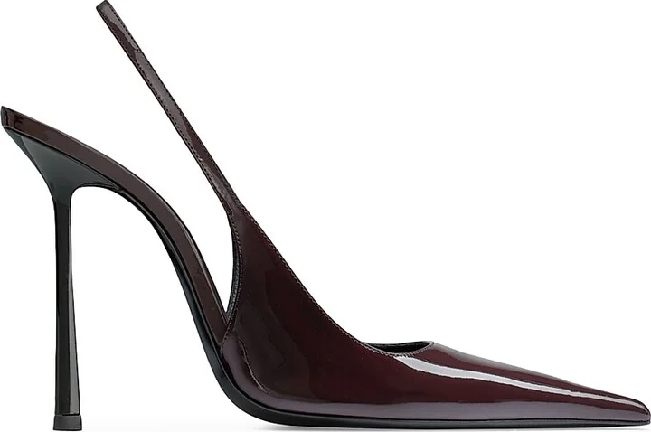 Women's Vendome Slingback Pumps in Patent Leather - Marron Glace - Size 7