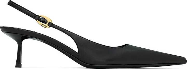 Women's Vendome Slingback Pumps in Smooth Leather - Black - Size 6