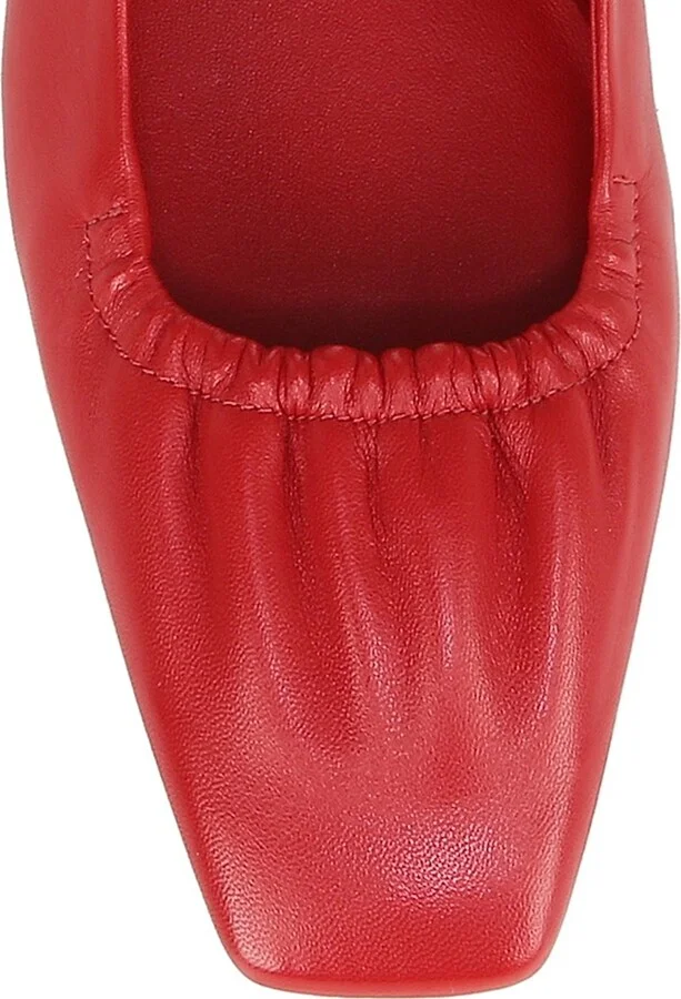 Women's Venice Leather Slingback Flats - Crimson - Size 11 - Image 4