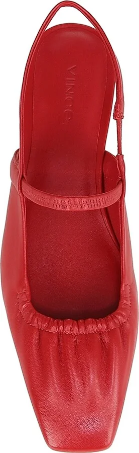 Women's Venice Leather Slingback Flats - Crimson - Size 11 - Image 5