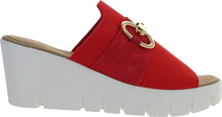 Women's Venti Buckle Wedge Sandals In Red