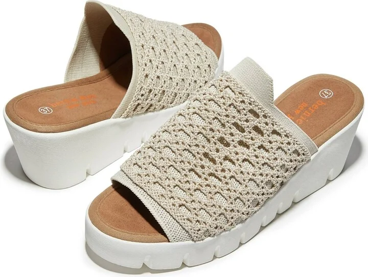 Women's Venti Crochet Sandal In Nude Silver
