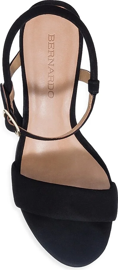 Women's Ventura 95MM Suede Platform Sandals - Black - Size 6 - Image 3