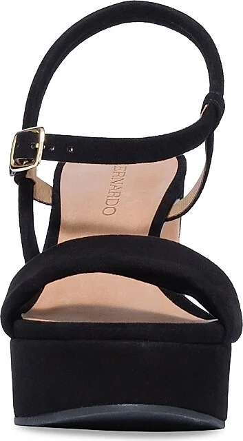 Women's Ventura 95MM Suede Platform Sandals - Black - Size 6 - Image 4