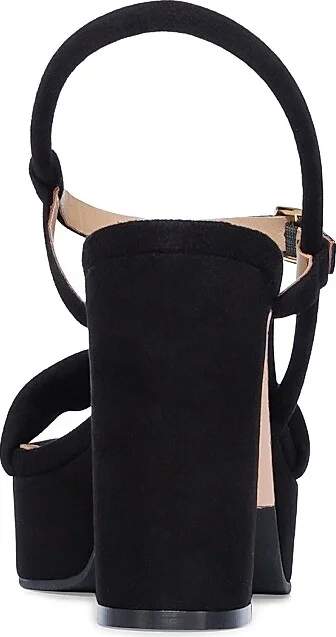 Women's Ventura 95MM Suede Platform Sandals - Black - Size 6 - Image 5