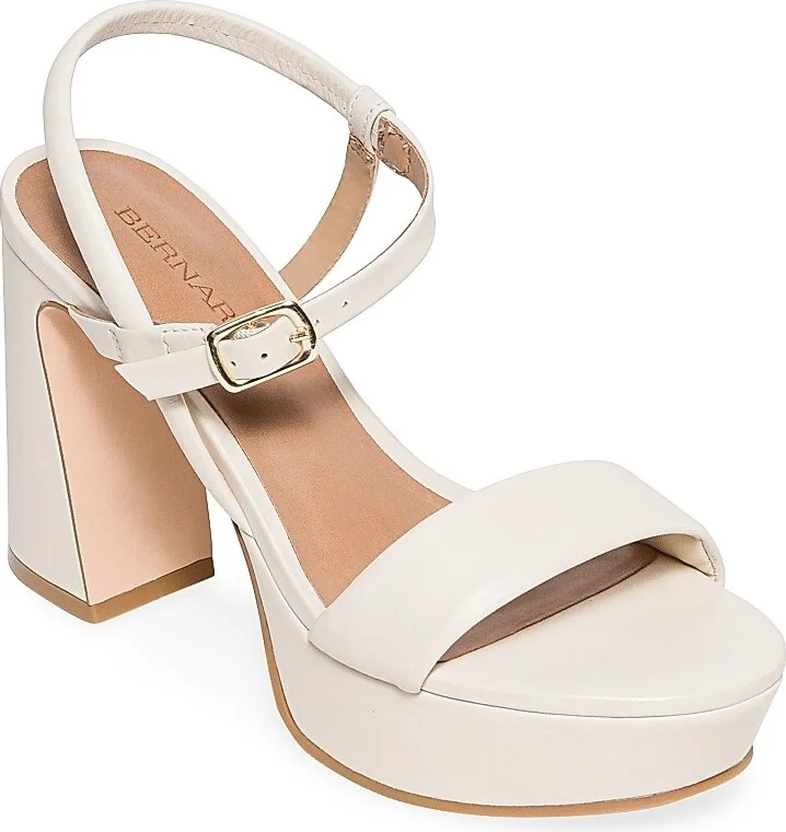 Women's Ventura Leather Platform Sandals - Eggshell - Size 6 - Image 2