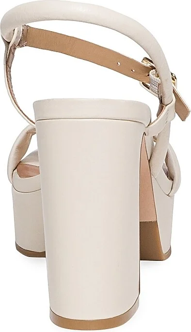 Women's Ventura Leather Platform Sandals - Eggshell - Size 6 - Image 5