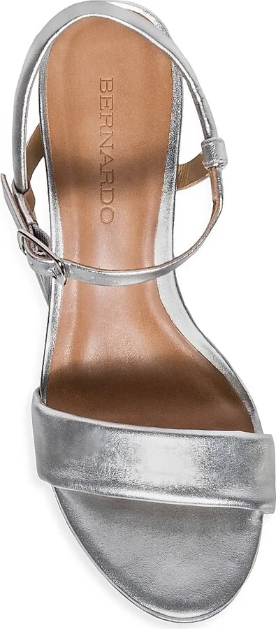 Women's Ventura Leather Platform Sandals - Silver - Size 6 - Image 3