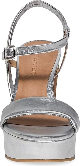 Women's Ventura Leather Platform Sandals - Silver - Size 6 - Image 4