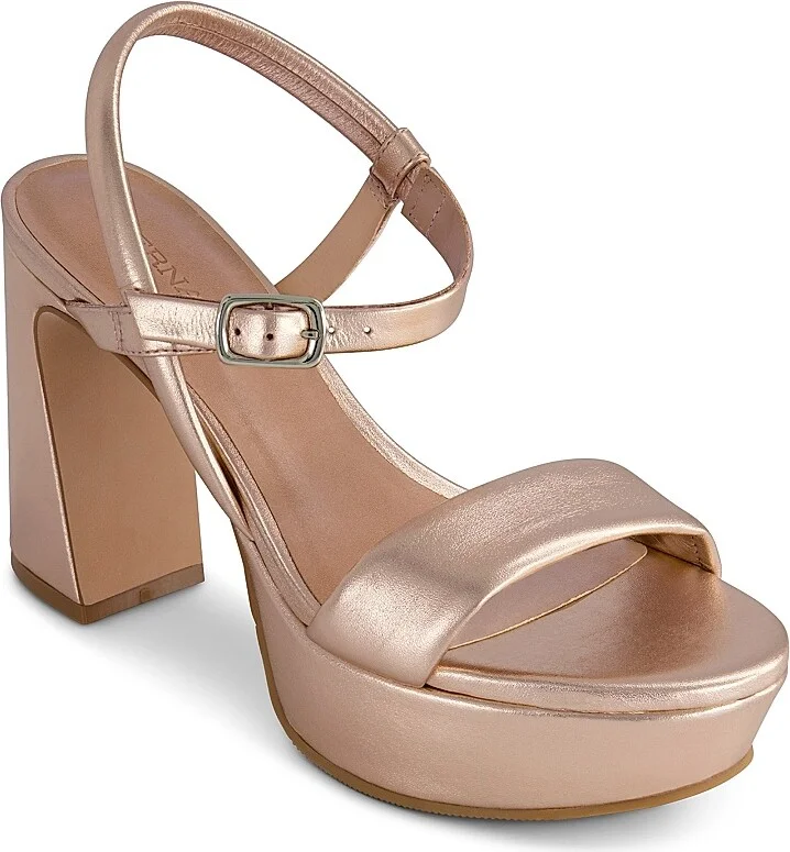 Women's Ventura Leather Platform Sandals - Silver - Size 6 - Image 8