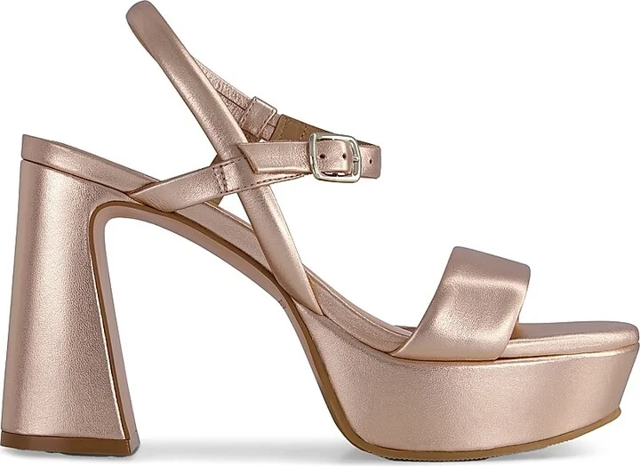Women's Ventura Leather Platform Sandals - Silver - Size 6 - Image 11