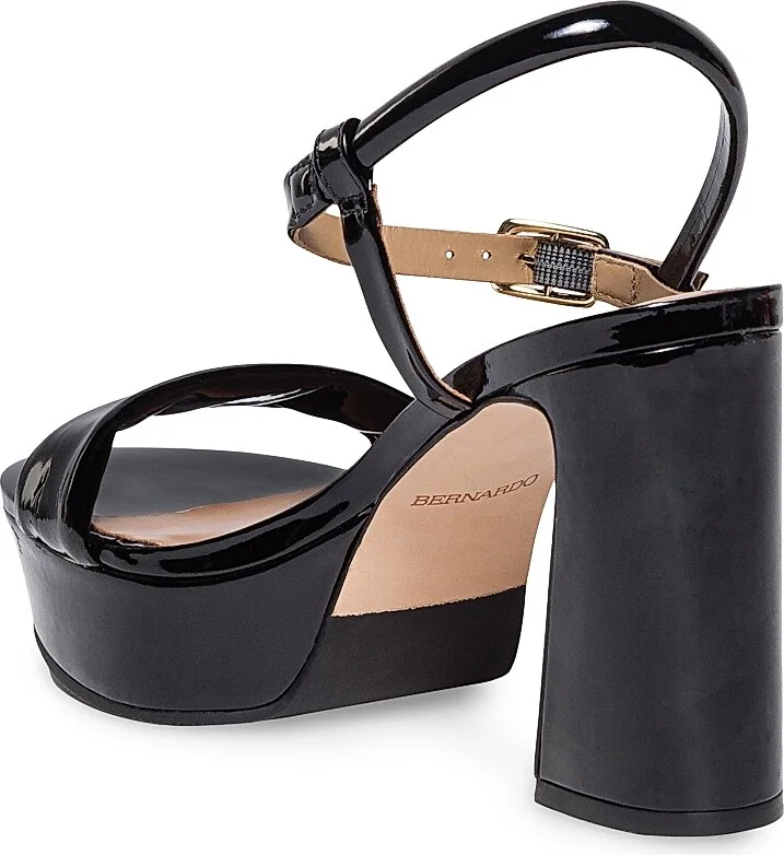 Women's Ventura Patent Leather Platform Sandals - Black - Size 9.5 - Image 6