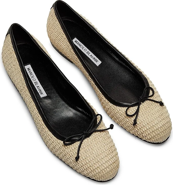 Women's Veralli Woven Ballet Flats - Tan And Black - Size 8 - Image 4