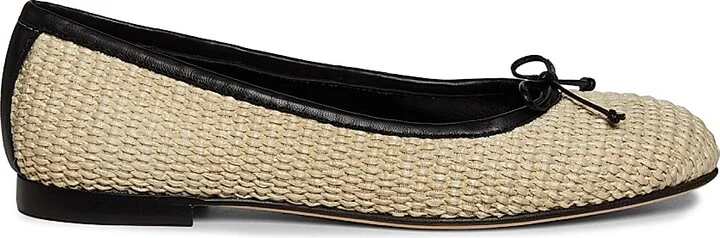 Women's Veralli Woven Ballet Flats - Tan And Black - Size 8