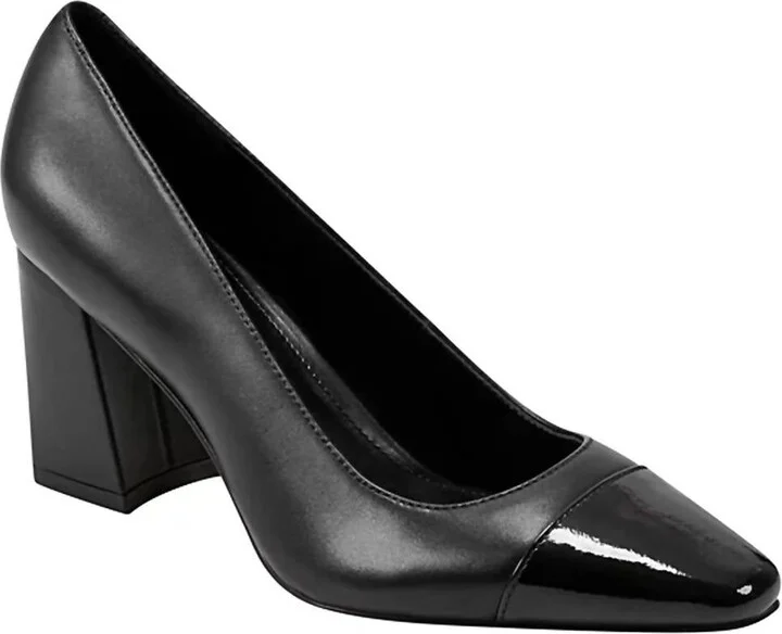 Women's Vernie Block Heel Dress Pumps In Black / Black