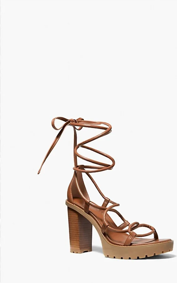 Women's Vero Leather Platform Sandal In Brown