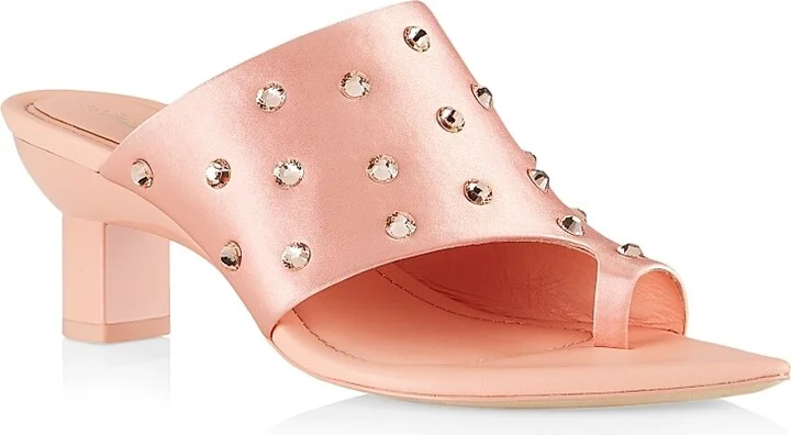 Women's Verona Embellished Satin Sandals - Rose - Size 6.5 - Image 2