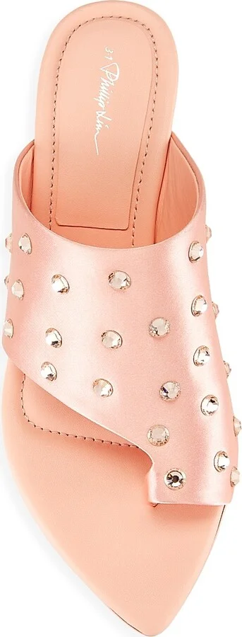 Women's Verona Embellished Satin Sandals - Rose - Size 6.5 - Image 5