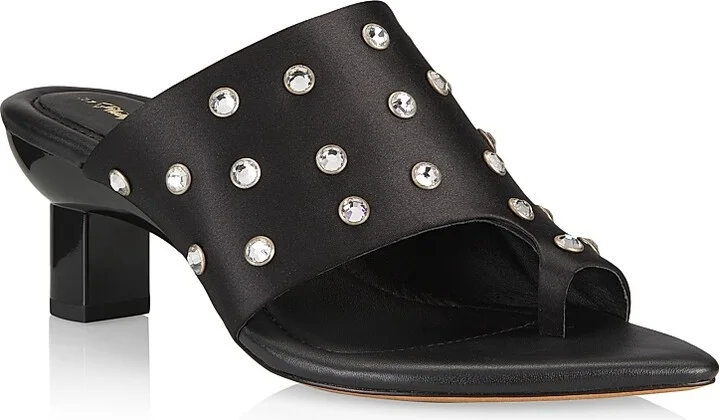 Women's Verona Embellished Satin Sandals - Rose - Size 6.5 - Image 7