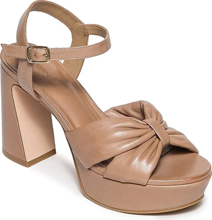 Women's Veronika Leather Platform Sandals - Birch - Size 9.5 - Image 2