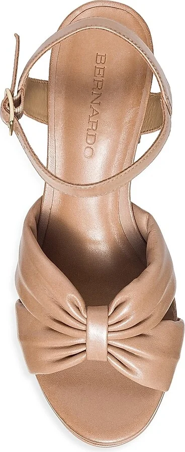 Women's Veronika Leather Platform Sandals - Birch - Size 9.5 - Image 3