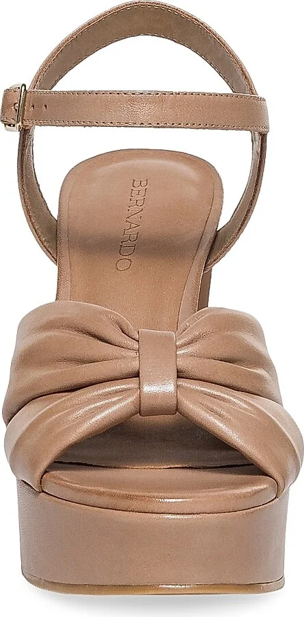 Women's Veronika Leather Platform Sandals - Birch - Size 9.5 - Image 4
